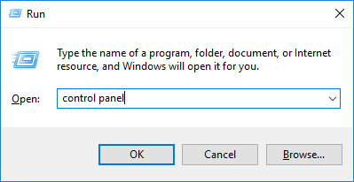 buka control panel