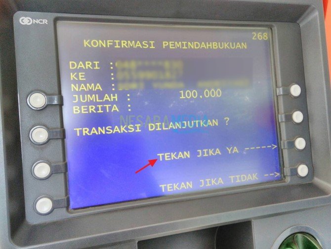 Transfer Melalui ATM BNI