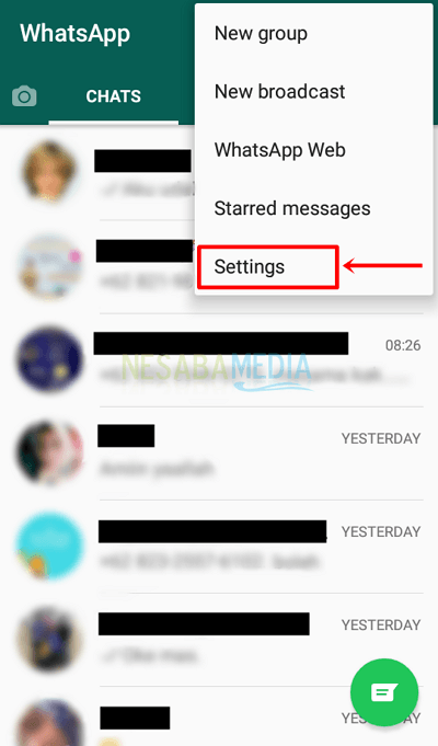 2 - pilih settings