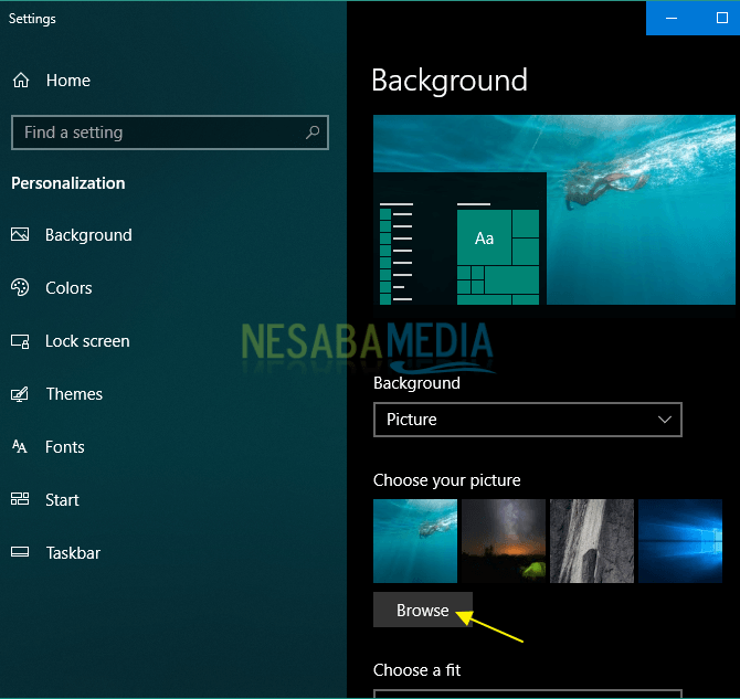 Cara mengganti wallpaper di Windows 10