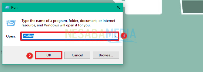 ketikkan "dxdiag"