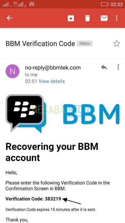 Account Recovery BBM