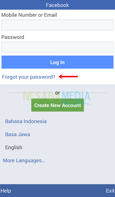 2 - pilih lupa password