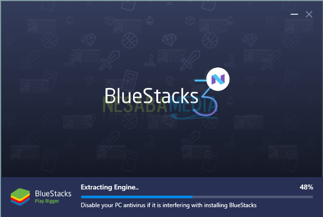 Proses Instalasi BlueStacks