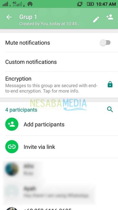 Membuat Grup di WhatsApp