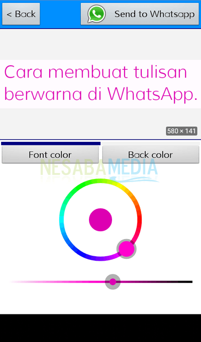 cara membuat tulisan berwarna di whatsapp