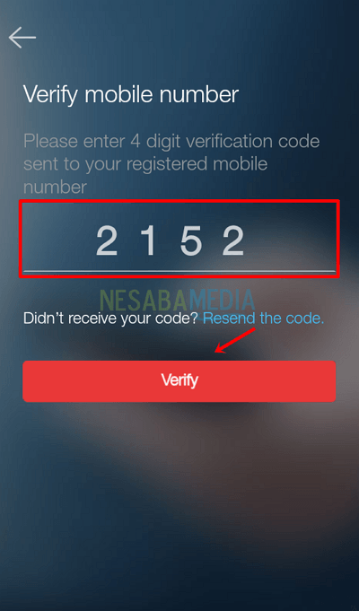 5 - silakan isi kode verifikasi