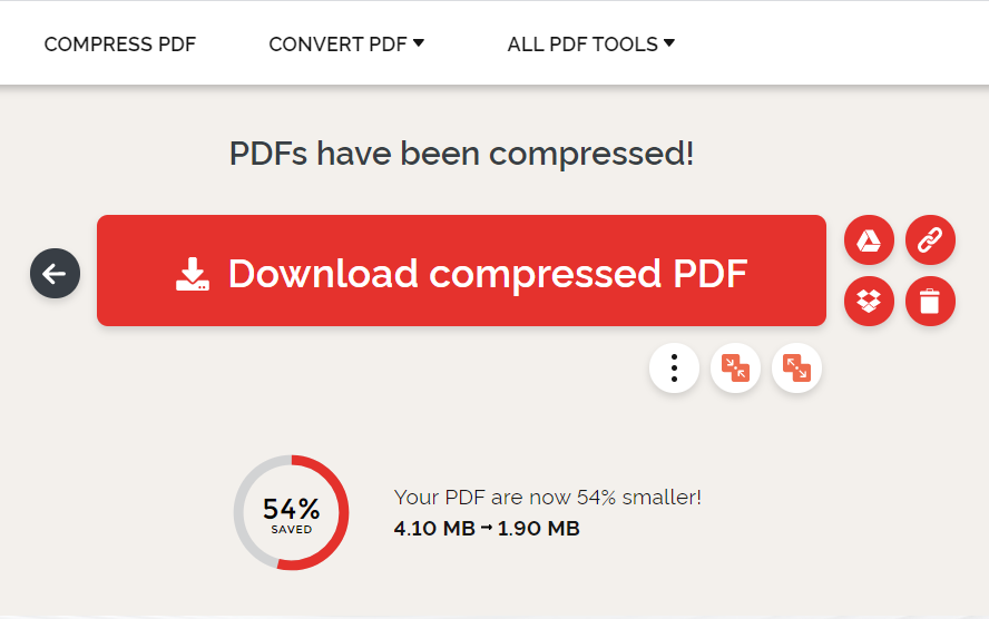 Tunggu proses kompres file PDF