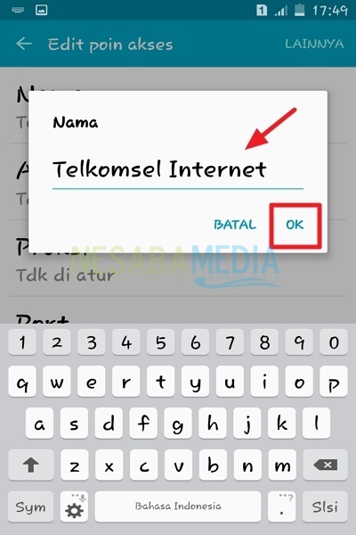 cara setting APN Telkomsel 4G