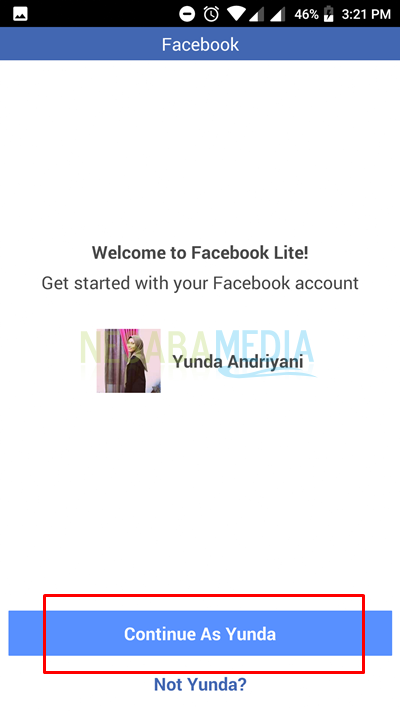 log in your acc in your fb lite apps