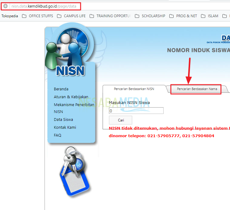 Cara Mencari NISN Berdasarkan Nama