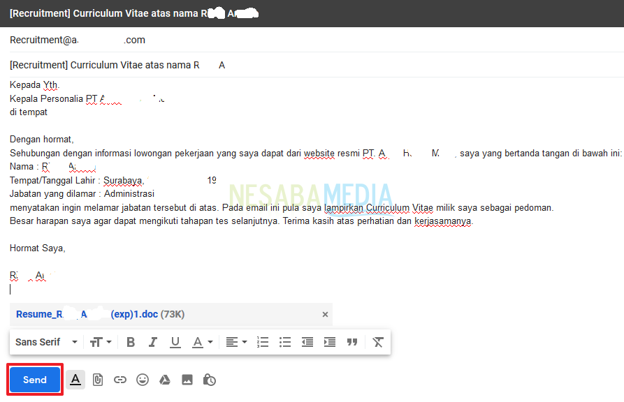 cara mengirim cv lewat email yang baik yang baik dan benar