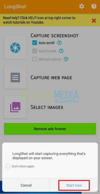 tutorial cara screenshot panjang di HP android