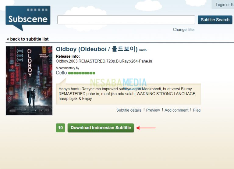 cara mendownload subtitle film dan series secara gratis