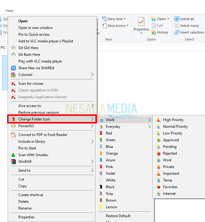cara mengubah warna folder di Windows