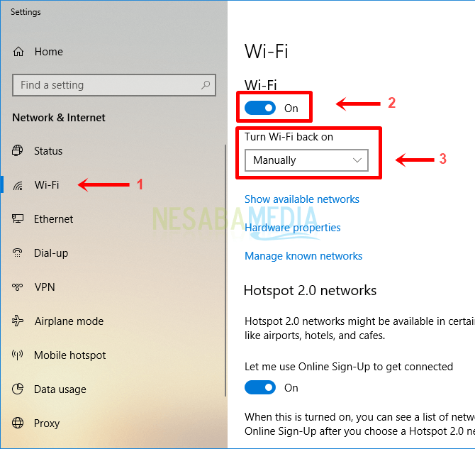 cara mengatasi laptop tidak bisa connect Wifi windows 10