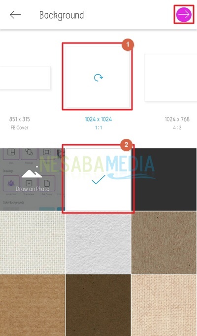 Create New dan Pick Canvas