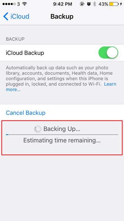 cara backup data di iPhone