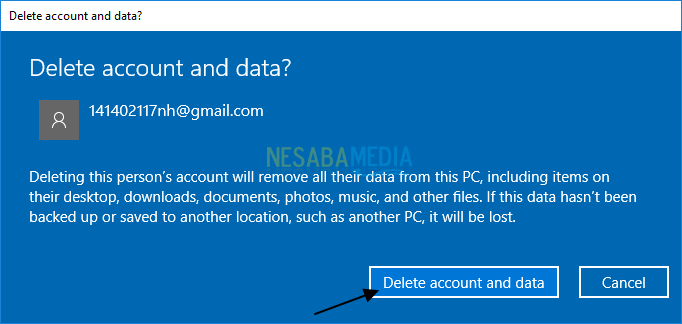 Delete account and data
