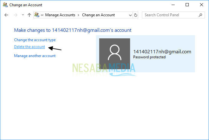 cara menghapus akun administrator di Windows 10