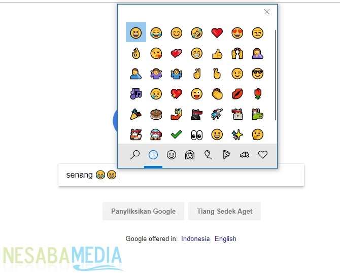 cara mengaktifkan Panel Emoji di Google Chrome
