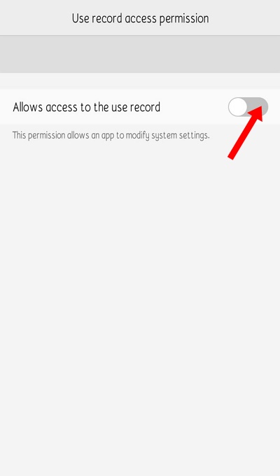 Aktifkan allow access to use the record
