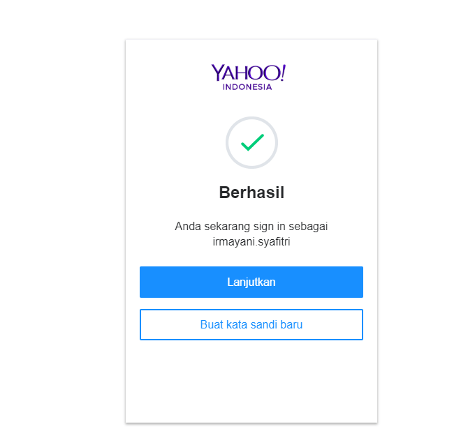 lupa password Yahoo Mail