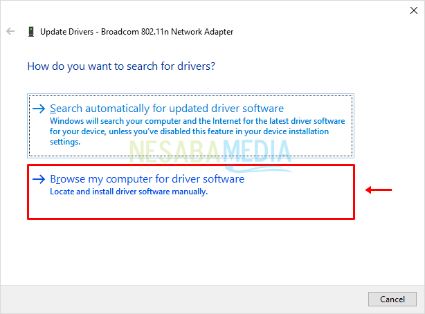 Cara 5,4 - pilih browse my computer for driver software