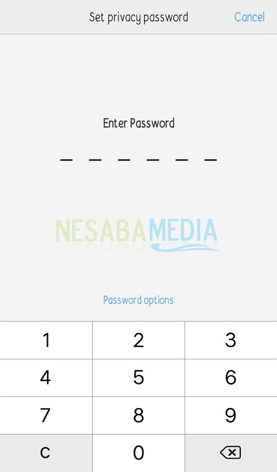 Masukkan password baru