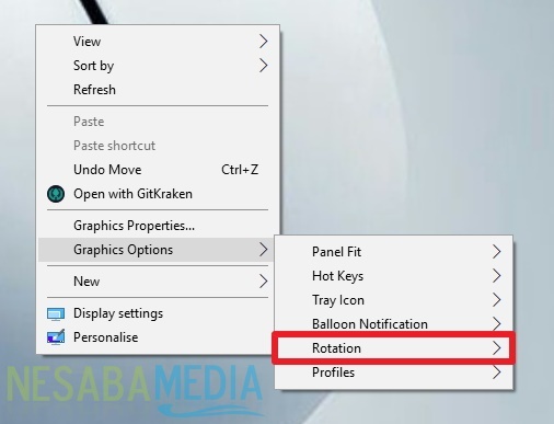 pilih "Rotation"