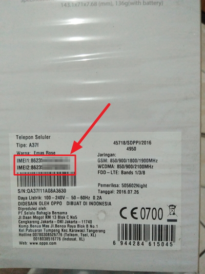 cara cek IMEI HP OPPO