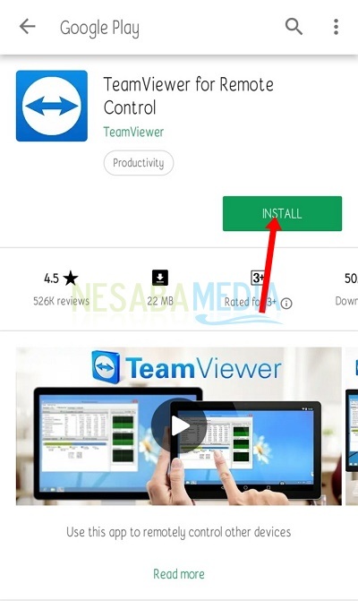 Install TeamViewer for Remote Control di smartphone Anda