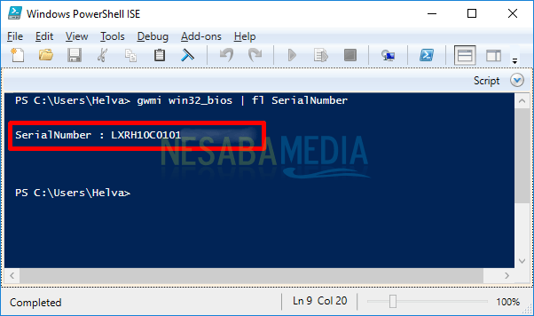 cara mengetahui serial number pada laptop dengan powershell