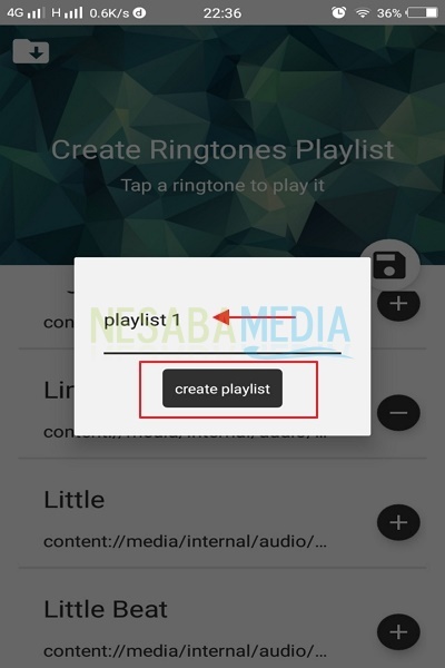 create playlist