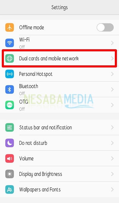 Dual Card and mobile network