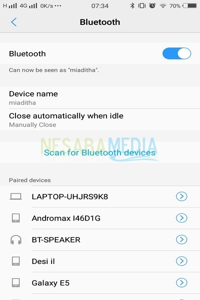 cara menghubungkan android ke PC windows 10 via bluetooth