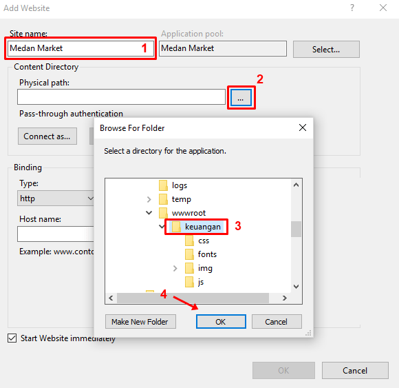 cara 8 - cara membuat web server di windows