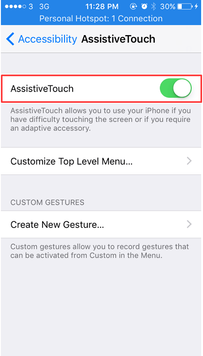 aktifkan asstiive touch