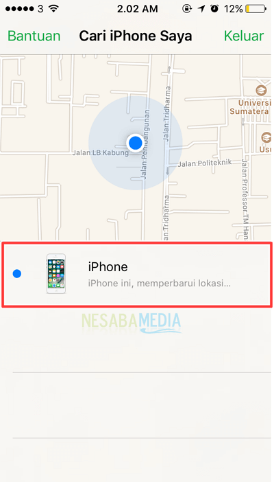 lokasi iphone