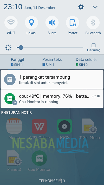 cara menampilkan suhu CPU di Android