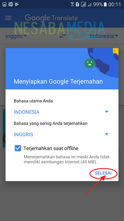 Google translate inggris-indonesia