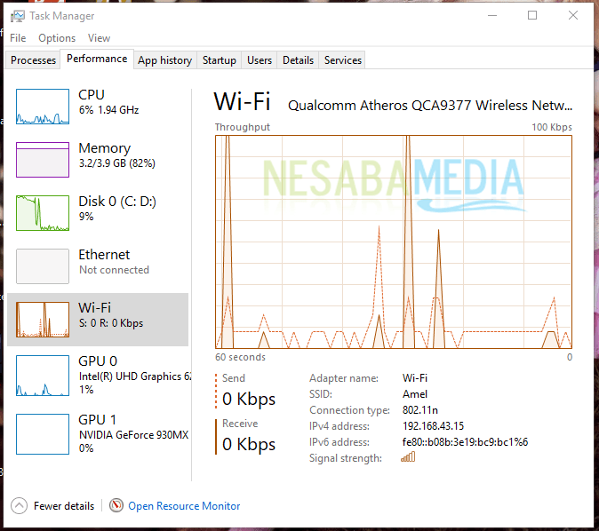 cara mengukur sinyal wifi di Windows