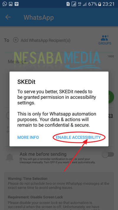 sentuh enable accessibility