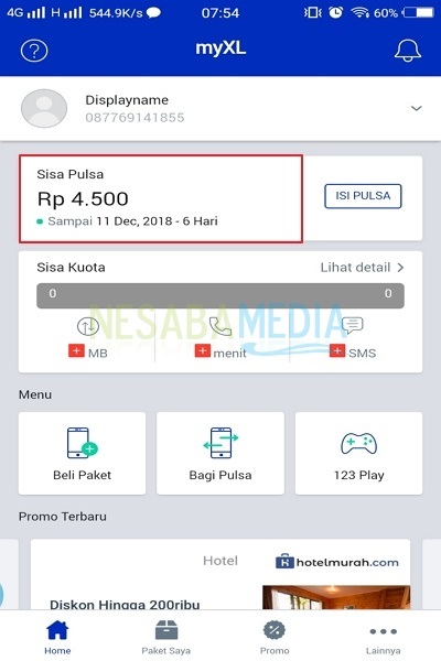 cara cek pulsa xl