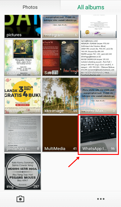 cara 1 - pilih folder whatsapp image