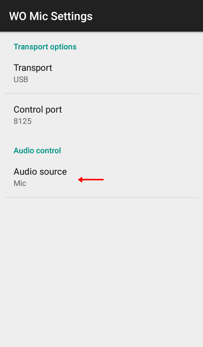 cara a 7 - pilih audio source