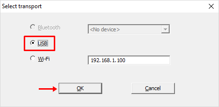 cara b 3 - pilih opsi usb