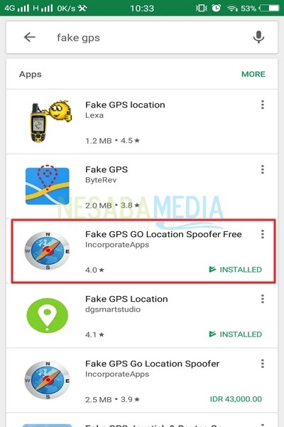 cara memalsukan lokasi di Android