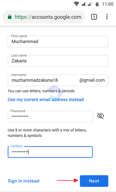 Cara nak buat email baru