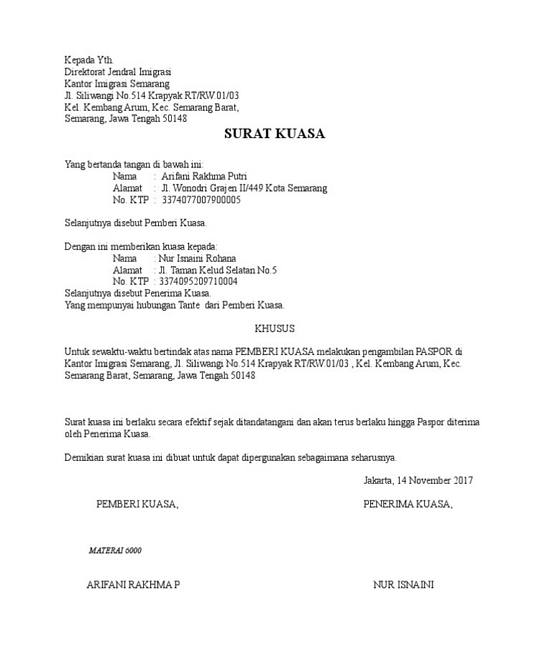 10+ CONTOH SURAT KUASA untuk Berbagai Keperluan [+File Doc]